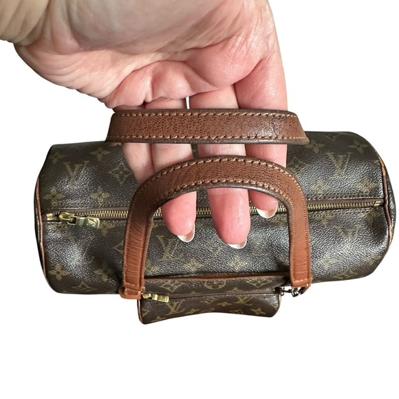 Louis Vuitton Monogram Leather 1980's Papillon 30 & Mini Papillon Dust Bag Set - Picture 4 of 11